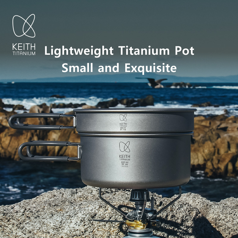 Keith Titanium Pot Set Outdoor - Nesting Camping Cooking Set ulasan dan harga