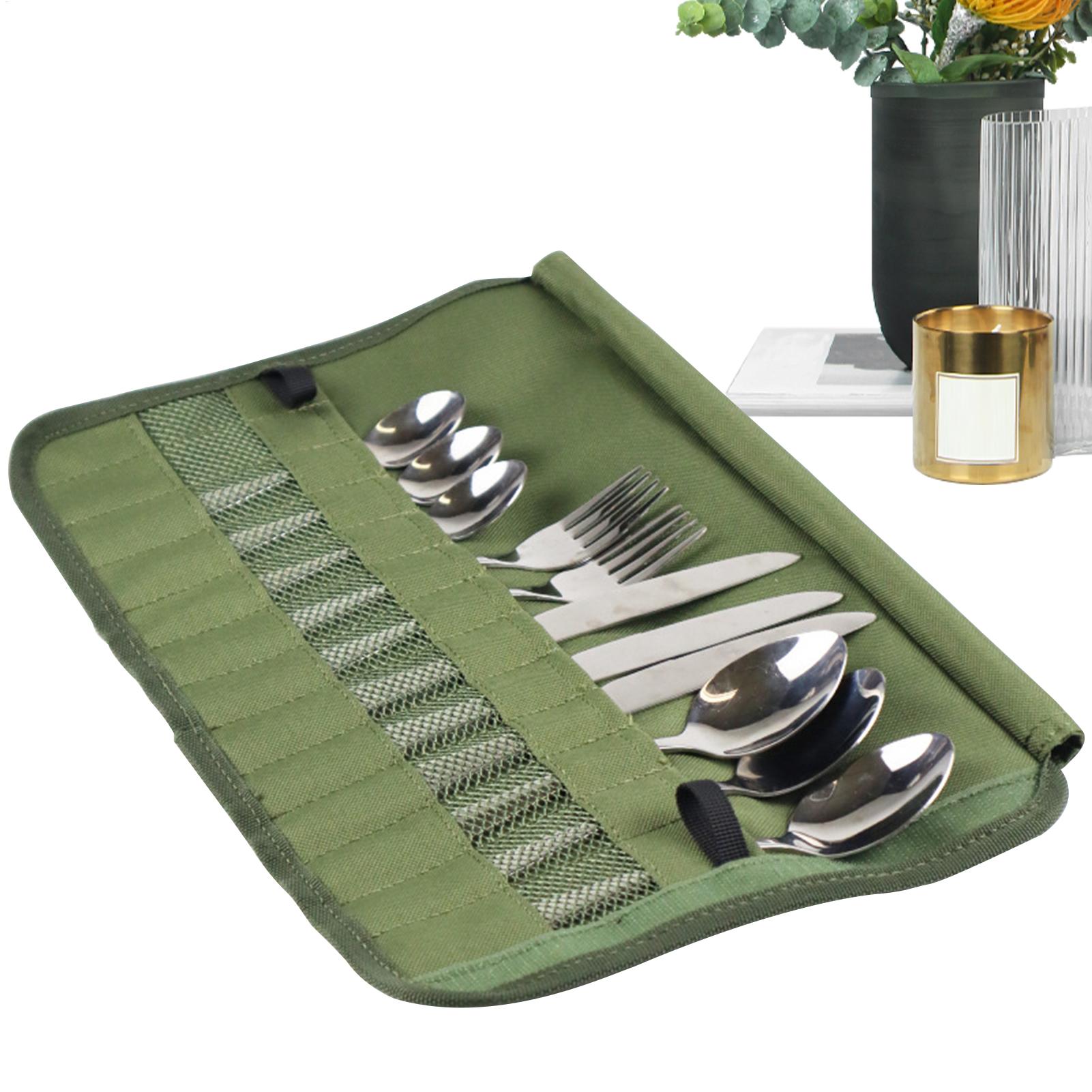 Camping Tableware Roll Bag Cam - Camping Cooking Utensil Organizer ulasan dan harga