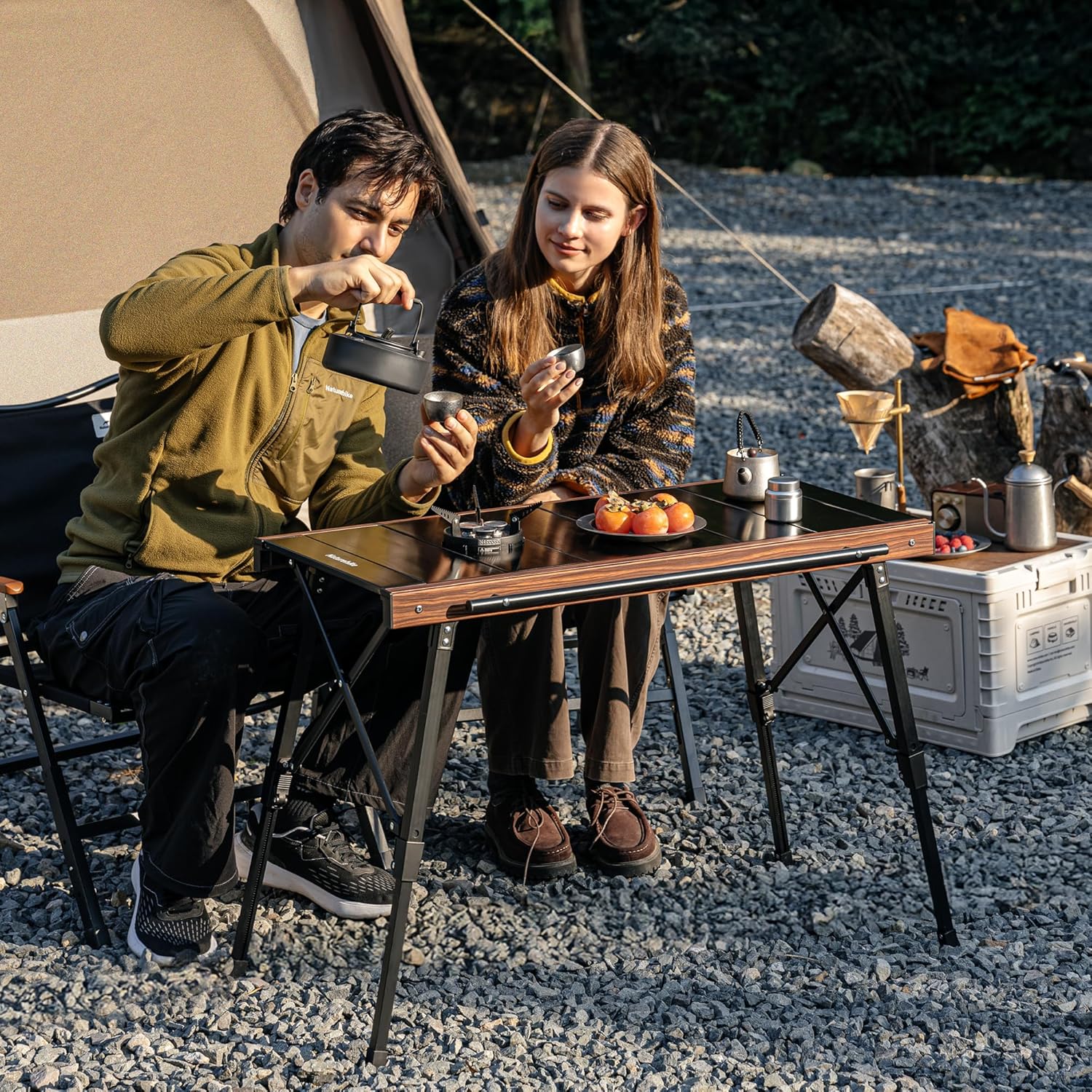 Adjustable Height Camping Tabl - Camping Cooking System ulasan dan harga