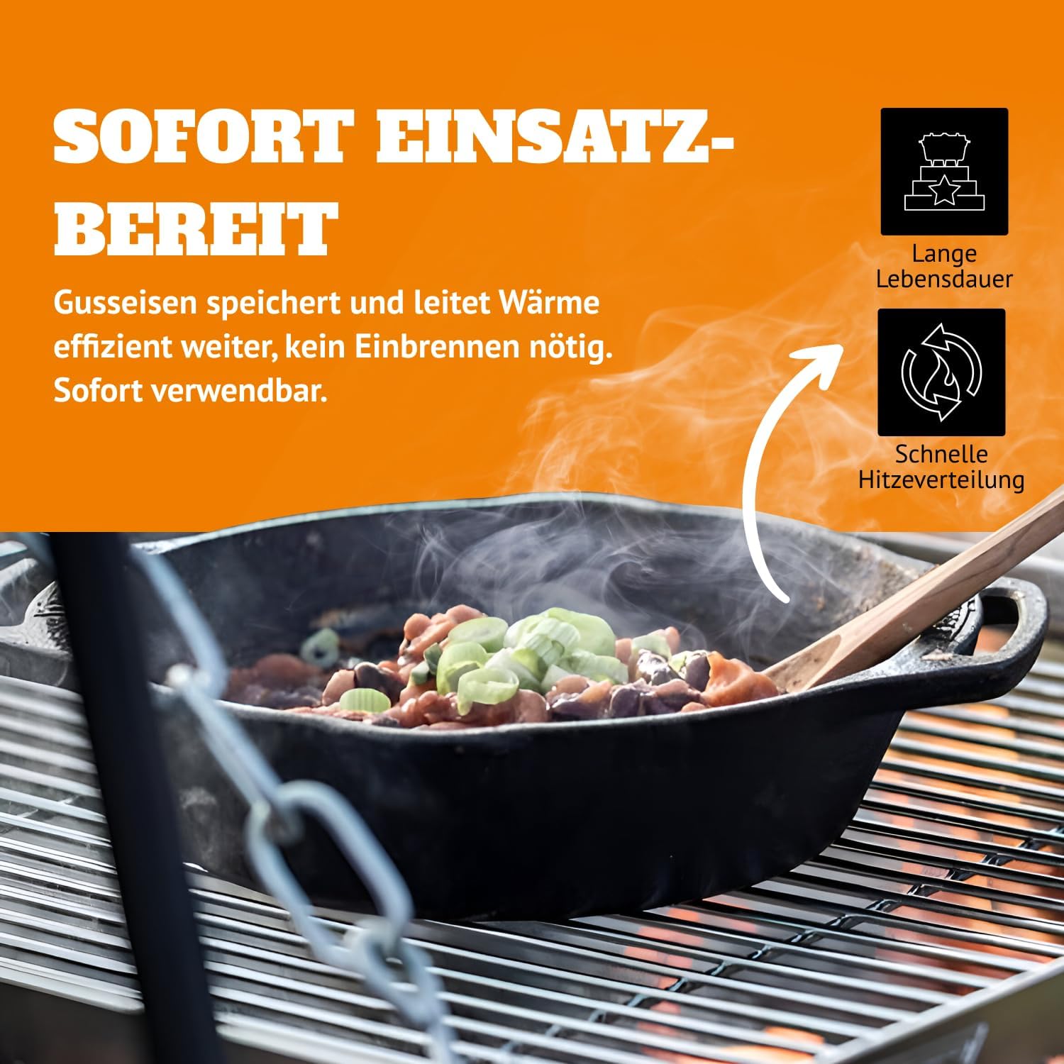 14-Inch Pre-Seasoned Cast Iron - Skillet Cast Iron Camp ulasan dan harga