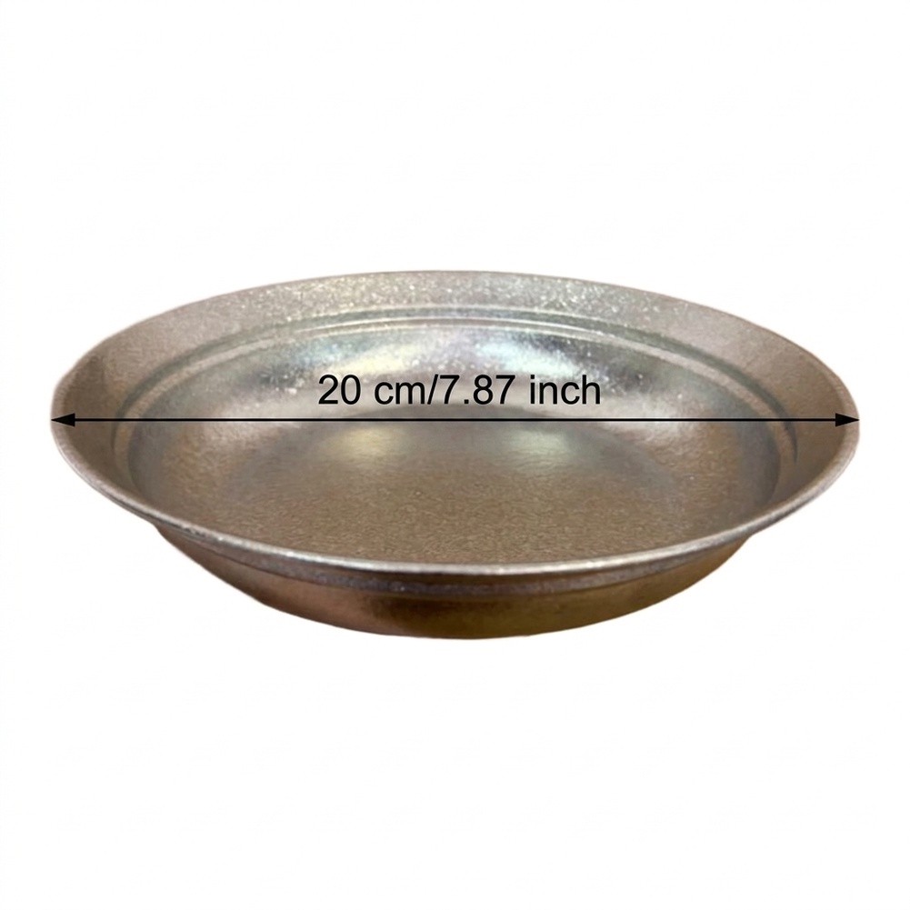 Pure Titanium Plate 20cm Silve - Camping Cooking Noodles ulasan dan harga