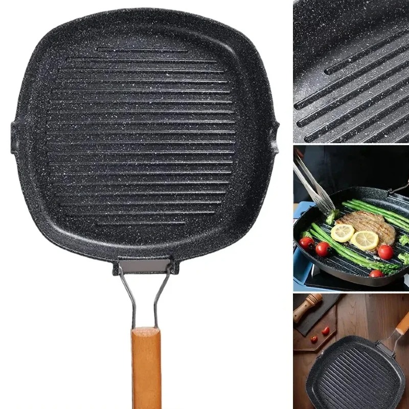 Square Grilling Skillet Steak  - Skillet Cast Iron Camp ulasan dan harga