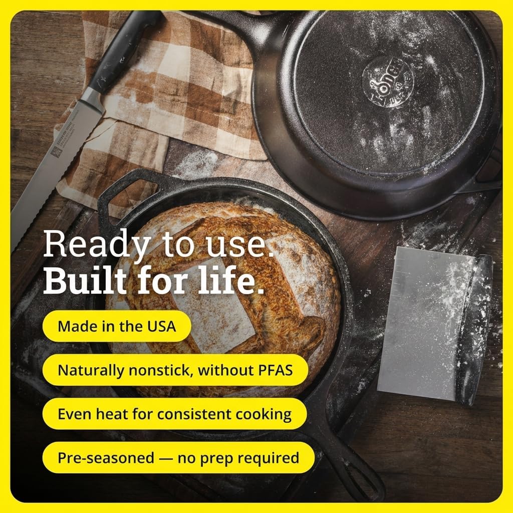 2-in-1 Cast Iron Combo Cooker: - Skillet Cast Iron Camp ulasan dan harga