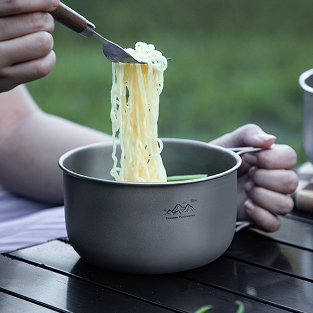 Compact Titanium Alloy Camping - Camping Cooking Noodles ulasan dan harga