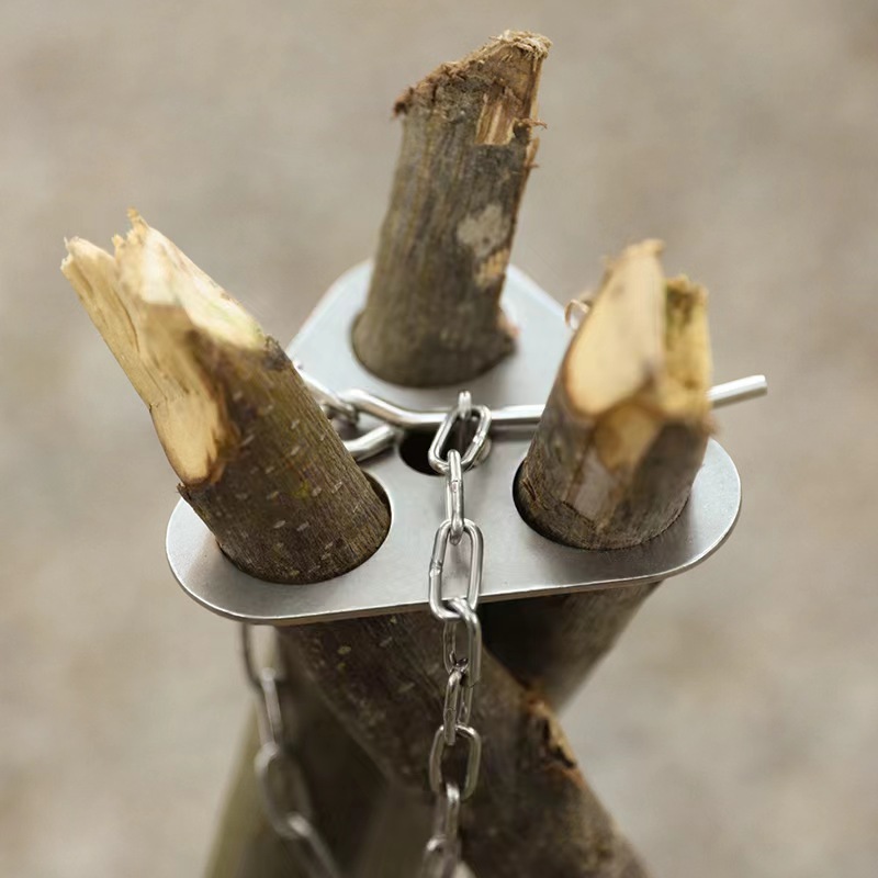1pc Camping Tripod Iron Materi - Camping Cooking Materials ulasan dan harga