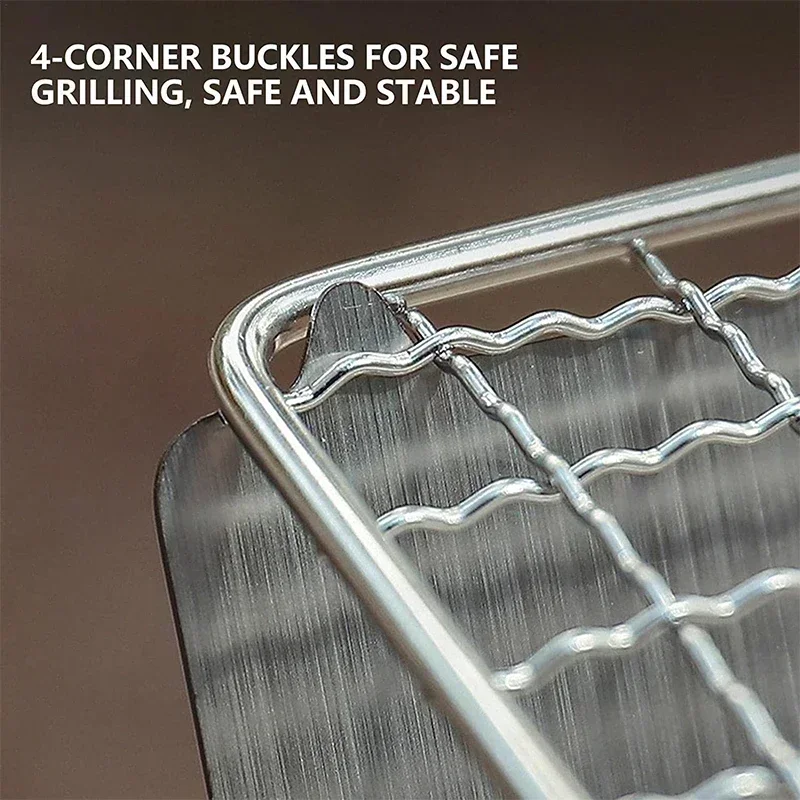 Portable Folding Barbecue Gril - Camping Cooking Mesh ulasan dan harga